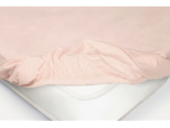 Простыня на резинке трикотажная в кроватку Ecotex розовая